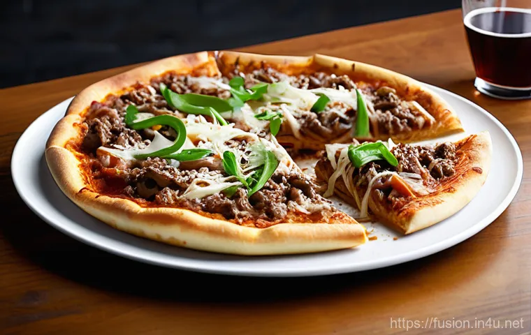 퓨전 피자 크러스트 종류 - **Prompt 1: Sweet Potato Mousse & Cheese Fusion Crust Pizza Feast**
    A mouth-watering close-up of...